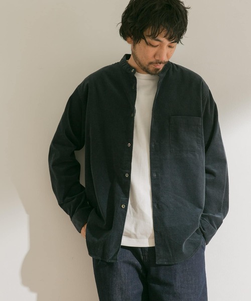 URBAN RESEARCH DOORS（アーバンリサーチドアーズ）の「コーデュロイバンドカラーシャツ（シャツ/ブラウス・メンズ・ベージュ系その他/ブラウン/ブルー系その他/ホワイト系その他・40/38）」の18枚目の写真