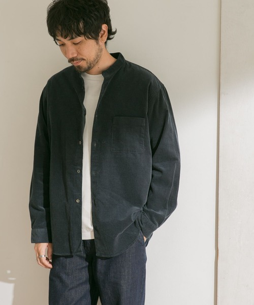 URBAN RESEARCH DOORS（アーバンリサーチドアーズ）の「コーデュロイバンドカラーシャツ（シャツ/ブラウス・メンズ・ベージュ系その他/ブラウン/ブルー系その他/ホワイト系その他・40/38）」の20枚目の写真