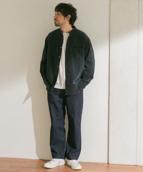 URBAN RESEARCH DOORS（アーバンリサーチドアーズ）の「コーデュロイバンドカラーシャツ（シャツ/ブラウス・メンズ・ベージュ系その他/ブラウン/ブルー系その他/ホワイト系その他・40/38）」の22枚目の写真