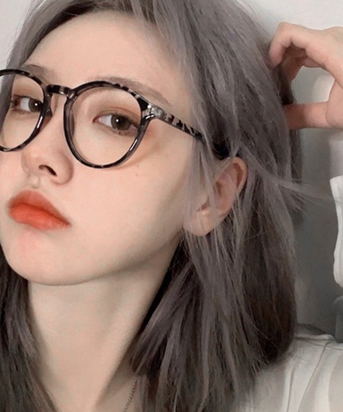 HALEY PESCA(ヘーリーペスカ)の「HALEY PESCA/プレーンフレーム クリア 丸メガネ(メガネ・レディース・ブラック/ベージュ/レオパード・FREE)」の3枚目の写真