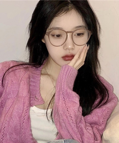 HALEY PESCA(ヘーリーペスカ)の「HALEY PESCA/プレーンフレーム クリア 丸メガネ(メガネ・レディース・ブラック/ベージュ/レオパード・FREE)」の5枚目の写真