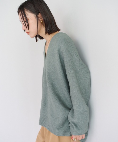 セール】ディープVネックニット（ニット/セーター）｜Bonjour Sagan