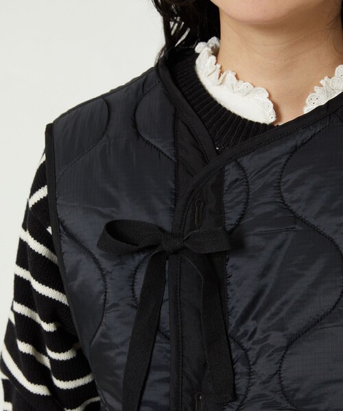 FREAK'S STORE（フリークスストア）の「キルトライナーベスト（ダウンベスト・レディース・ブラック/オリーブ・ﾌﾘ-）」の21枚目の写真