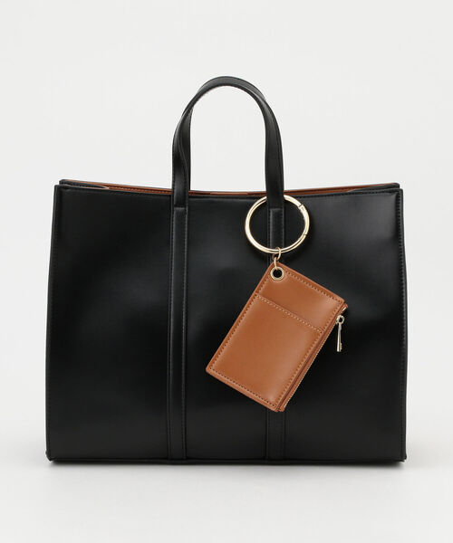 fredy emue（フレディエミュ）の「テープハンドル配色スムーストートバッグ（トートバッグ・レディース・アイボリー/ブラック/ボルドー・FREE）」の14枚目の写真