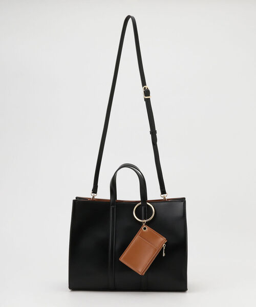 fredy emue（フレディエミュ）の「テープハンドル配色スムーストートバッグ（トートバッグ・レディース・アイボリー/ブラック/ボルドー・FREE）」の19枚目の写真