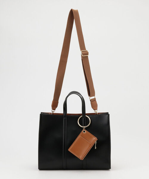 fredy emue（フレディエミュ）の「テープハンドル配色スムーストートバッグ（トートバッグ・レディース・アイボリー/ブラック/ボルドー・FREE）」の20枚目の写真