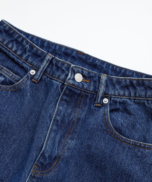 X-girl（エックスガール）の「HIGH WAISTED LOOSE FIT JEAN（デニムパンツ・レディース・インディゴブルー/ライトインディゴブルー・S/M/XS）」の4枚目の写真