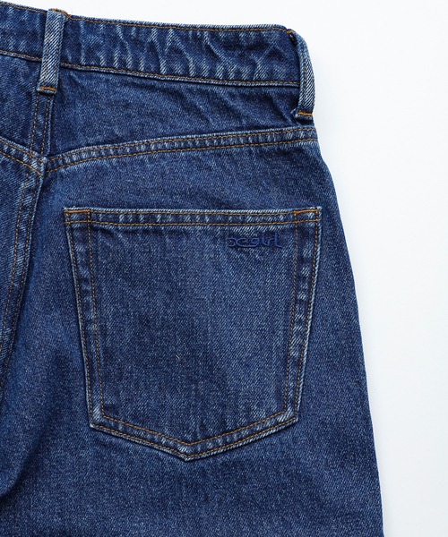 X-girl（エックスガール）の「HIGH WAISTED LOOSE FIT JEAN（デニムパンツ・レディース・インディゴブルー/ライトインディゴブルー・S/M/XS）」の7枚目の写真