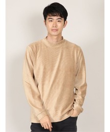 Alexander Julian | アレキサンダージュリアンメンズ/ALEXANDER JULIAN：MEN ソフトコールベロア モックネック長袖Ｔシャツ(Tシャツ/カットソー)