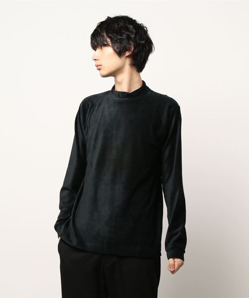 Alexander Julian(アレキサンダージュリアン)の「アレキサンダージュリアンメンズ/ALEXANDER JULIAN:MEN ソフトコールベロア モックネック長袖Tシャツ(Tシャツ/カットソー・メンズ・ベージュ/ホワイト/ブラック・X-LARGE/LARGE/MEDIUM)」の12枚目の写真