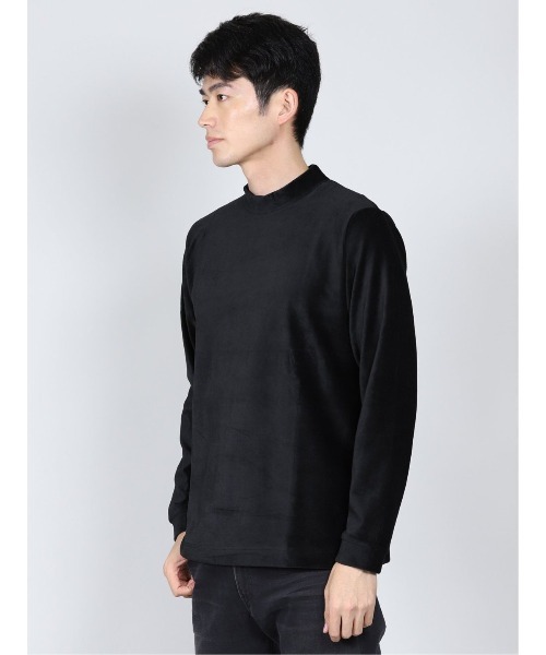 Alexander Julian(アレキサンダージュリアン)の「アレキサンダージュリアンメンズ/ALEXANDER JULIAN:MEN ソフトコールベロア モックネック長袖Tシャツ(Tシャツ/カットソー・メンズ・ベージュ/ホワイト/ブラック・X-LARGE/LARGE/MEDIUM)」の13枚目の写真