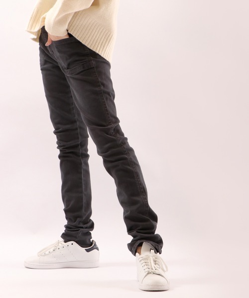 Antgauge(アントゲージ)の「NATALIE HIP OPEN SKINNY STRAIGHT(デニムパンツ・レディース・チャコールグレー/カーキ/アイボリー・S/M/SS/L)」の3枚目の写真
