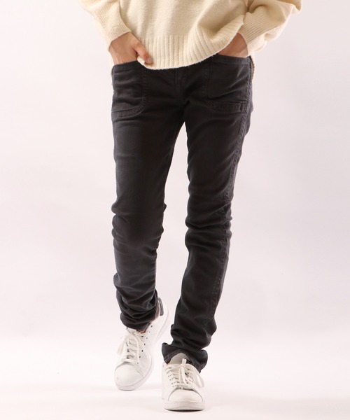 Antgauge(アントゲージ)の「NATALIE HIP OPEN SKINNY STRAIGHT(デニムパンツ・レディース・チャコールグレー/カーキ/アイボリー・S/M/SS/L)」の9枚目の写真