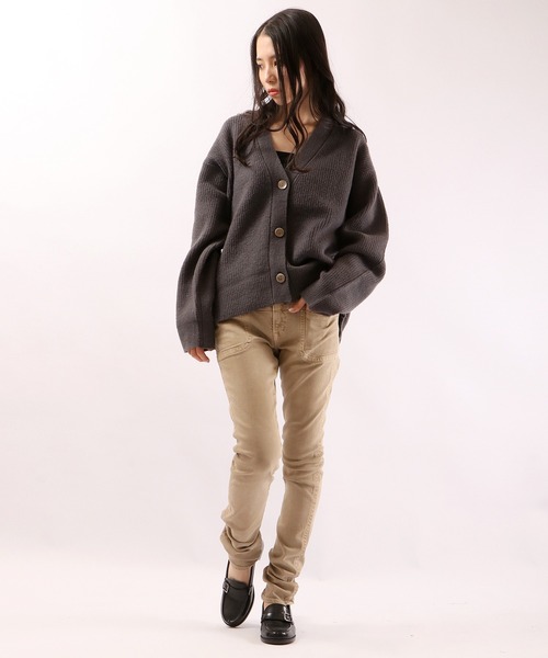 Antgauge(アントゲージ)の「NATALIE HIP OPEN SKINNY STRAIGHT(デニムパンツ・レディース・チャコールグレー/カーキ/アイボリー・S/M/SS/L)」の17枚目の写真