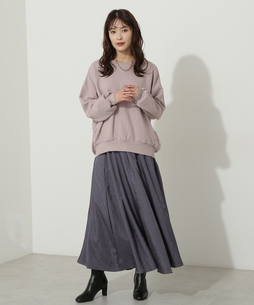 NATURAL BEAUTY BASIC（ナチュラルビューティーベーシック）の「サイドタック裏毛プルオーバー（スウェット・レディース・ピンク/ブルー/グレー系その他・MEDIUM）」の22枚目の写真