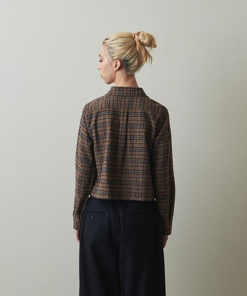 Steven Alan（スティーブンアラン）の「＜Steven Alan＞CHECK REVERSE SEAM SHORT SHIRT/シャツ（シャツ/ブラウス・レディース・ブラウン/ダークグレー・S/M）」の10枚目の写真