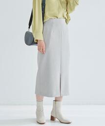 green label relaxing | ダブルクロス サスペンダー付き タイト スカート -ウォッシャブル・ストレッチ・防シワ- ◇No03◇(スカート)