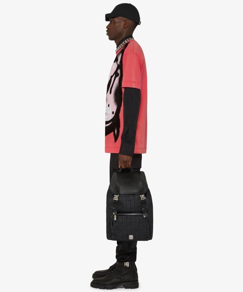 GIVENCHY（ジバンシイ）の「タグエフェクト ドッグプリント オーバサイズ Tシャツ（Tシャツ/カットソー・メンズ・レッド・S/M/L/XS/XXS）」の2枚目の写真