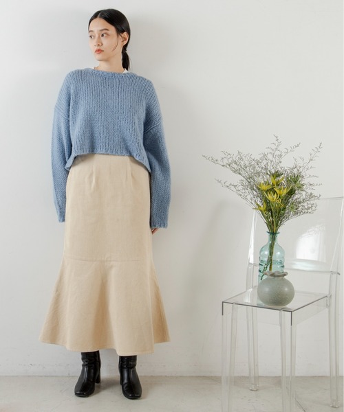 ANGIE(アンジー)の「起毛ローゲージショートニットプルオーバー(ニット/セーター・レディース・ブラック/ベージュ/ピンク/ブルー/アイボリー・FREE)」の14枚目の写真