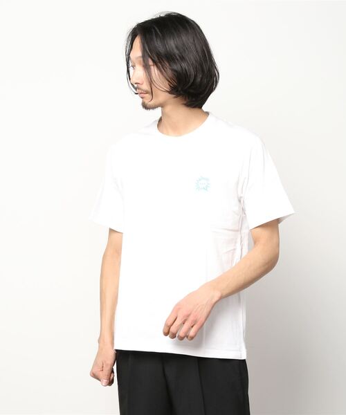 R.R.G.S（アールアールジーエス）の「LOGO EMBROIDERY T-SHIRTS（Tシャツ/カットソー・メンズ・ホワイト×グリーン/ホワイト×ブラック/ブラック×ホワイト/ブラック×レッド/ブラック×イエロー/ブラック×ピンク/ホワイト×ピンク/ホワイト×レッド・SMALL/MEDIUM/LARGE/X-LARGE）」の3枚目の写真
