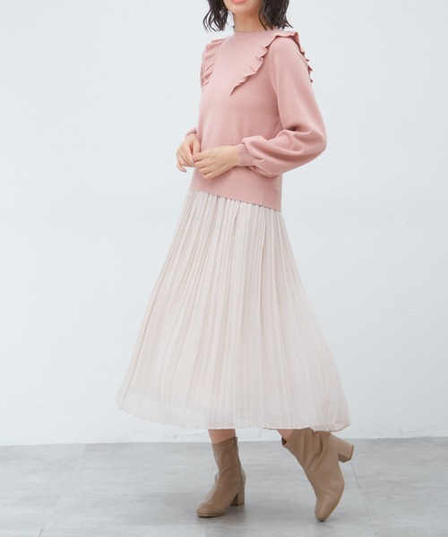 Honeys（ハニーズ）の「プリーツスカート（スカート・レディース・ベージュ/ブラック系その他/グリーン系その他/ブルー系その他/ベージュ×ブラック・S/M/L）」の10枚目の写真