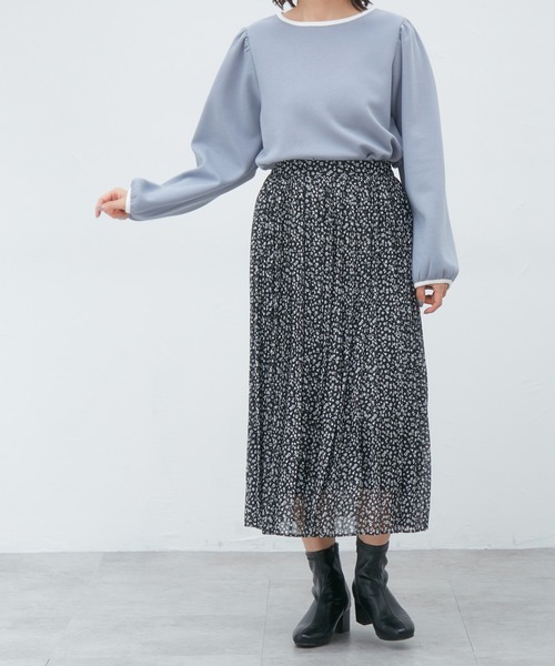 Honeys（ハニーズ）の「プリーツスカート（スカート・レディース・ベージュ/ブラック系その他/グリーン系その他/ブルー系その他/ベージュ×ブラック・S/M/L）」の6枚目の写真