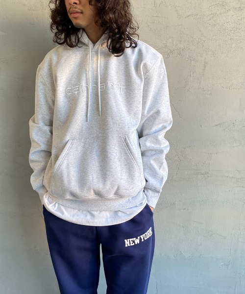 Carhartt WIP ロゴ フーディ グレー Carhartt WIP ロゴ パーカー | グレー | FARFETCH JP