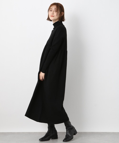 A part by(アパートバイ)の「HGタートルギャザーワンピース 257988(ワンピース・レディース・グリーン系その他7/ライトブラウン/ブラック・FREE)」の4枚目の写真