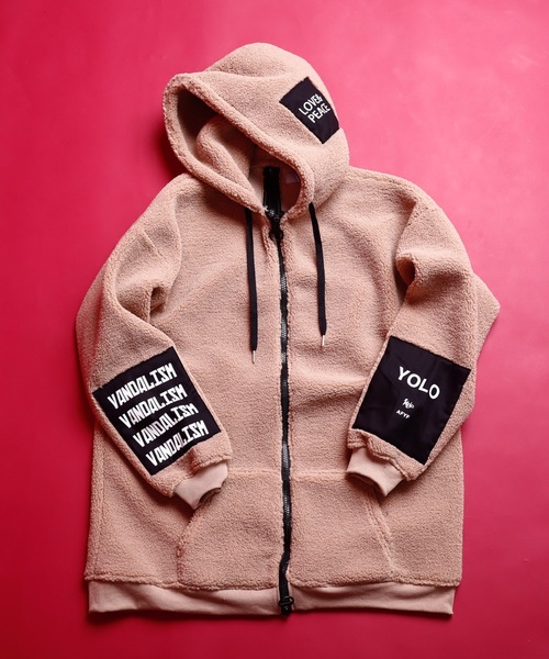 AFYF（エーエフワイエフ）の「FUR BACK ZIP PARKA/ビッグシルエット ファーバックZIPパーカー（パーカー・メンズ・チャコールグレー/ブルー系その他/キャメル/ワインレッド・FREE）」の17枚目の写真