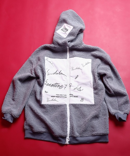 AFYF（エーエフワイエフ）の「FUR BACK ZIP PARKA/ビッグシルエット ファーバックZIPパーカー（パーカー・メンズ・チャコールグレー/ブルー系その他/キャメル/ワインレッド・FREE）」の20枚目の写真