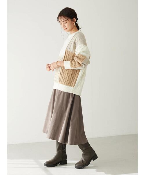 CRAFT STANDARD BOUTIQUE(クラフトスタンダードブティック)の「配色ニットプルオーバー *◆(ニット/セーター・レディース・ベージュ/アイボリー・FREE)」の11枚目の写真