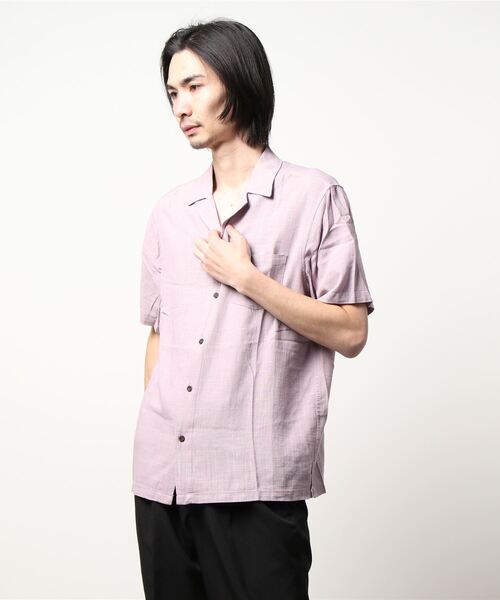 BANKS(バンクス)の「SS SHIRT/BANKS(バンクス)半袖シャツ(シャツ/ブラウス・メンズ・ラベンダー/ダークブルー・SMALL/MEDIUM/LARGE/X-LARGE)」の1枚目の写真