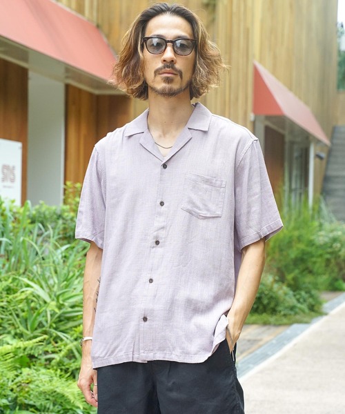 BANKS(バンクス)の「SS SHIRT/BANKS(バンクス)半袖シャツ(シャツ/ブラウス・メンズ・ラベンダー/ダークブルー・SMALL/MEDIUM/LARGE/X-LARGE)」の14枚目の写真