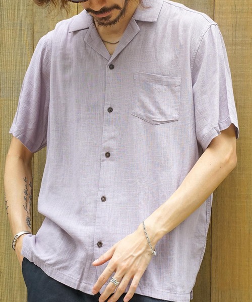 BANKS(バンクス)の「SS SHIRT/BANKS(バンクス)半袖シャツ(シャツ/ブラウス・メンズ・ラベンダー/ダークブルー・SMALL/MEDIUM/LARGE/X-LARGE)」の8枚目の写真