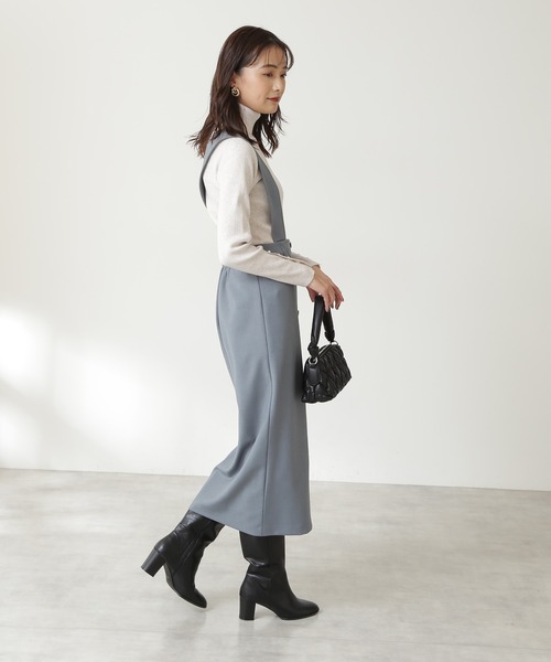 N.（N. Natural Beauty Basic）（エヌエヌナチュラルビューティーベーシック）の「◆フロントボタンサスペンダー付タイトスカート（スカート・レディース・ブラック/ブラウン/ブルー・MEDIUM）」の20枚目の写真