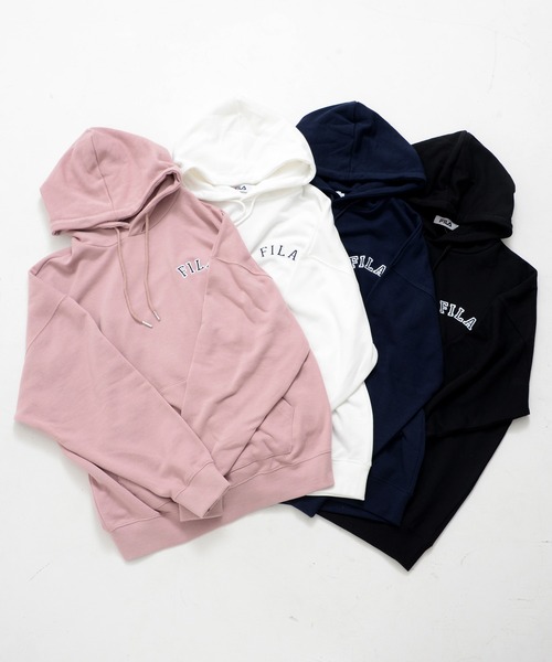 FILA(フィラ)の「【FILA/フィラ】WEB限定 別注 ワンポイント カレッジロゴ ビックシルエット ドロップショルダー パーカー フ―ディー 裏毛(パーカー・メンズ・ホワイト/ブラック/ネイビー/ピンク系その他・LL/M/L)」の14枚目の写真