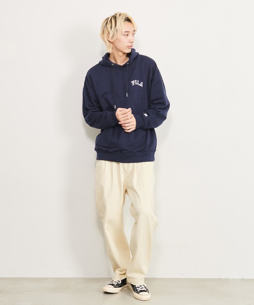 FILA(フィラ)の「【FILA/フィラ】WEB限定 別注 ワンポイント カレッジロゴ ビックシルエット ドロップショルダー パーカー フ―ディー 裏毛(パーカー・メンズ・ホワイト/ブラック/ネイビー/ピンク系その他・LL/M/L)」の22枚目の写真