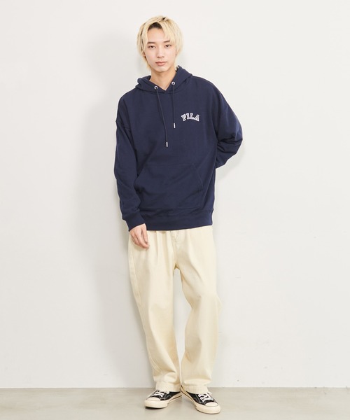 FILA(フィラ)の「【FILA/フィラ】WEB限定 別注 ワンポイント カレッジロゴ ビックシルエット ドロップショルダー パーカー フ―ディー 裏毛(パーカー・メンズ・ホワイト/ブラック/ネイビー/ピンク系その他・LL/M/L)」の20枚目の写真