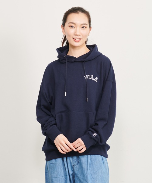 FILA(フィラ)の「【FILA/フィラ】WEB限定 別注 ワンポイント カレッジロゴ ビックシルエット ドロップショルダー パーカー フ―ディー 裏毛(パーカー・メンズ・ホワイト/ブラック/ネイビー/ピンク系その他・LL/M/L)」の19枚目の写真