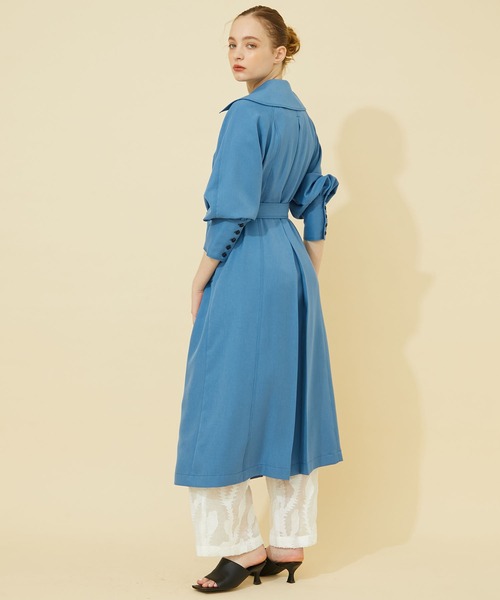 INella（イネラ）の「【INella/イネラ】ライトツイルロングコート（その他アウター・レディース・ブルー/ベージュ・1/2）」の6枚目の写真