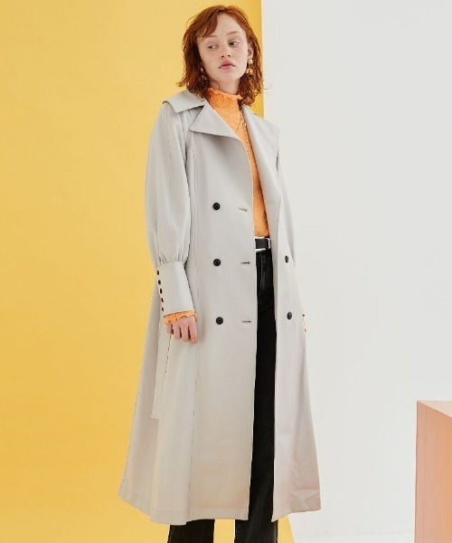 INella（イネラ）の「【INella/イネラ】ライトツイルロングコート（その他アウター・レディース・ブルー/ベージュ・1/2）」の15枚目の写真