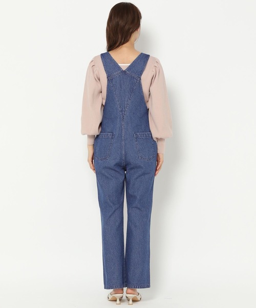 mysty woman（ミスティウーマン）の「セミフレアオーバーオール 272182（サロペット/オーバーオール・レディース・ブラック/ブルー・FREE）」の8枚目の写真