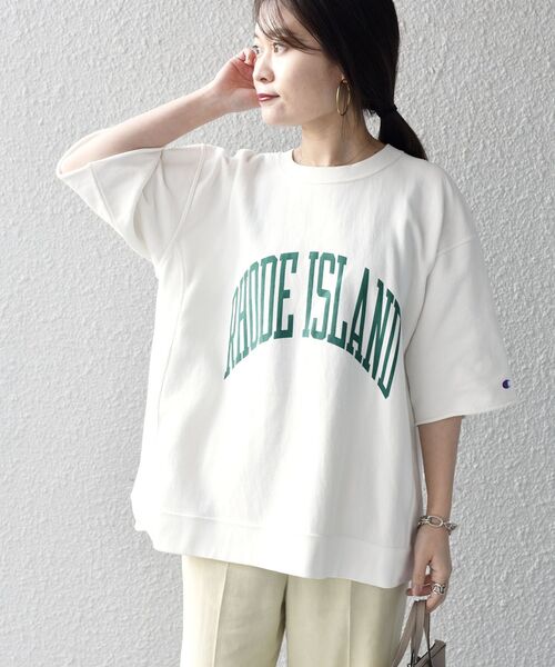 Champion(チャンピオン)の「【SHIPS別注】Champion:カットスリーブカレッジスウェット◆(スウェット・レディース・ホワイト/ライトグレー/ナチュラル・ONE SIZE)」の17枚目の写真