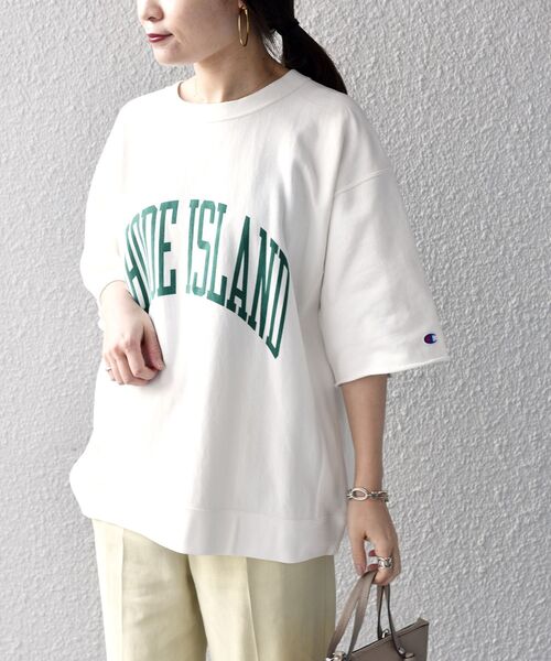 Champion(チャンピオン)の「【SHIPS別注】Champion:カットスリーブカレッジスウェット◆(スウェット・レディース・ホワイト/ライトグレー/ナチュラル・ONE SIZE)」の18枚目の写真