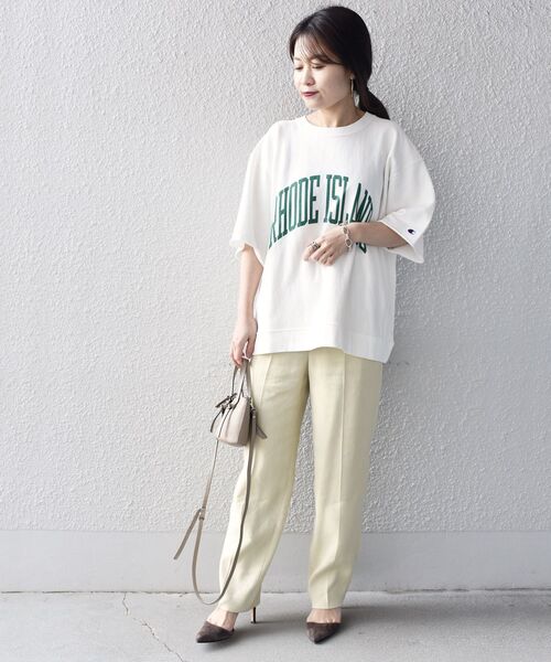 Champion(チャンピオン)の「【SHIPS別注】Champion:カットスリーブカレッジスウェット◆(スウェット・レディース・ホワイト/ライトグレー/ナチュラル・ONE SIZE)」の21枚目の写真