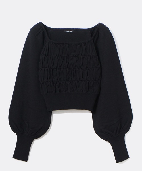 one way（ワンウェイ）の「シャーリングBIGスリーブトップス（ニット/セーター・レディース・ライトグレー/ライトブルー/ブラック/ライトブラウン/ライトグリーン・FREE）」の12枚目の写真