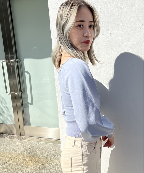 one way（ワンウェイ）の「シャーリングBIGスリーブトップス（ニット/セーター・レディース・ライトグレー/ライトブルー/ブラック/ライトブラウン/ライトグリーン・FREE）」の16枚目の写真