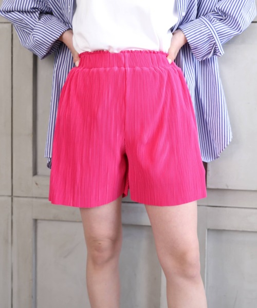 セール マットサテンプリーツショートパンツ その他パンツ Moment モーメントプラス のファッション通販 Zozotown