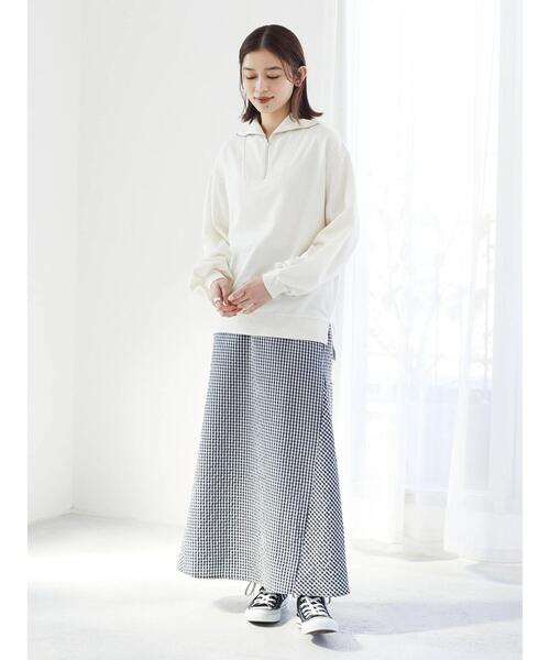 Green Parks(グリーンパークス)の「スタンドハーフジッププルオーバー(パーカー・レディース・ライトベージュ/ネイビー/グリーン・FREE)」の22枚目の写真