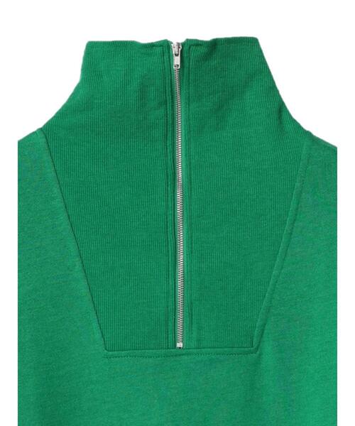 Green Parks(グリーンパークス)の「スタンドハーフジッププルオーバー(パーカー・レディース・ライトベージュ/ネイビー/グリーン・FREE)」の12枚目の写真